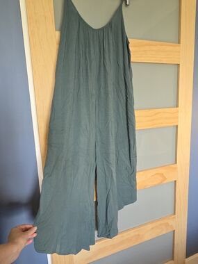 Shinestar Teal-Grey Sleeveless Jumpsuit